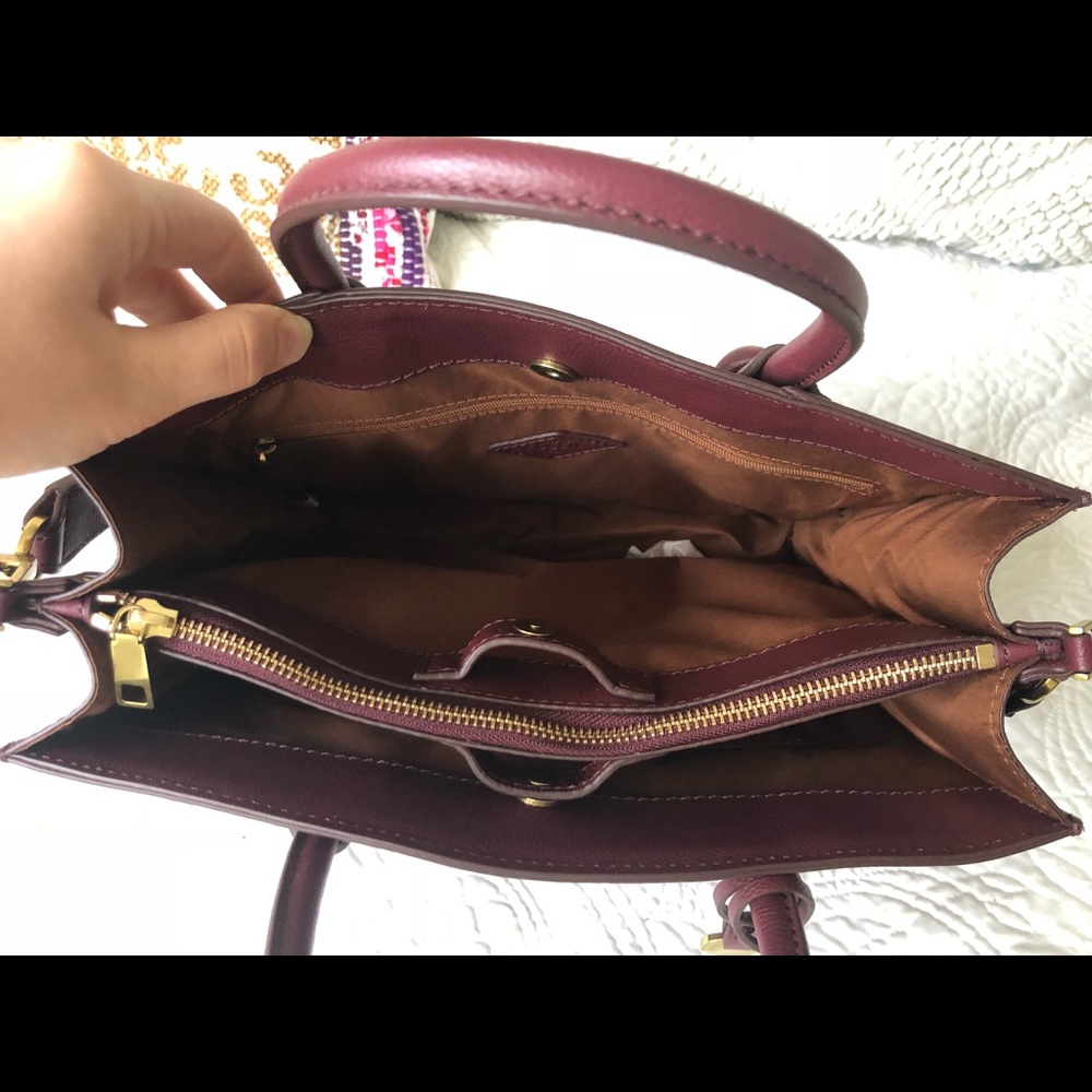 Fossil Maroon Satchel - Picture 5 of 5